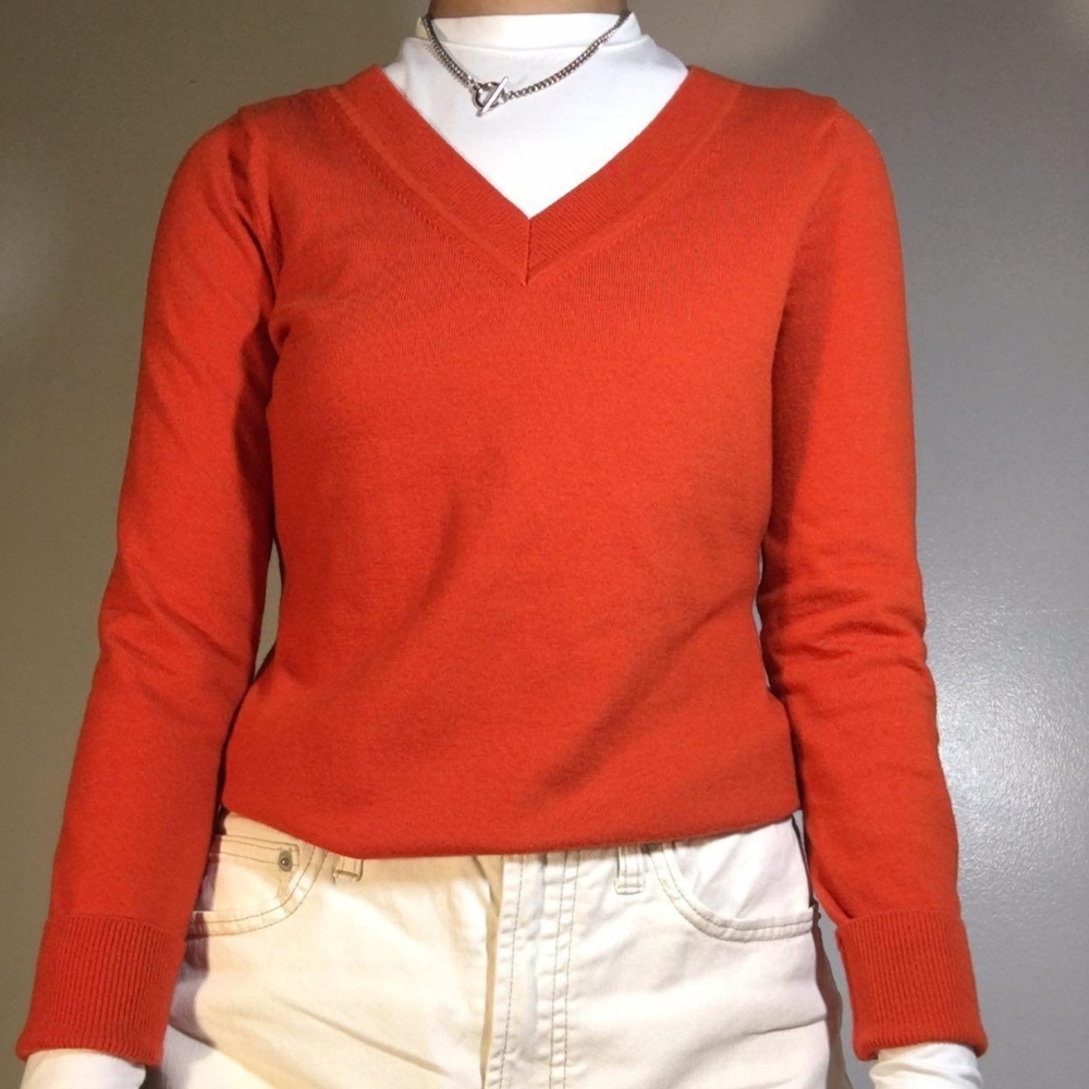 Banana Republic Orange V-neck sweater